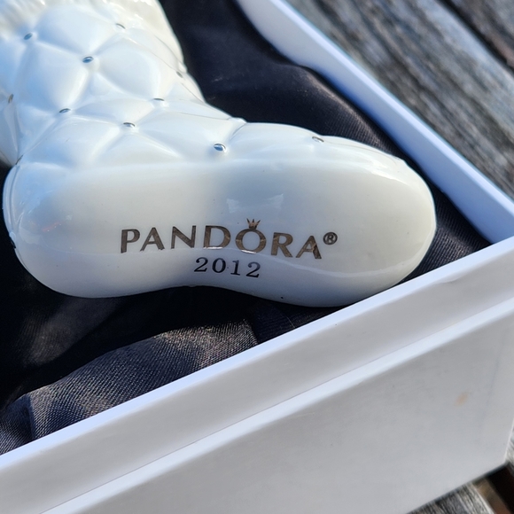 PANDORA Porcelain Christmas Stocking Ornament 2012 - Picture 2 of 4